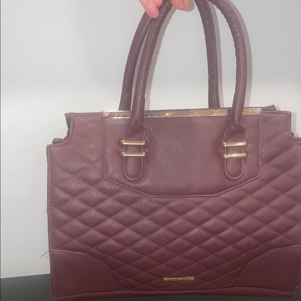 🛍️ Rampage Quilted Maroon Satchel -EUC (barely loved) - Picture 6 of 10